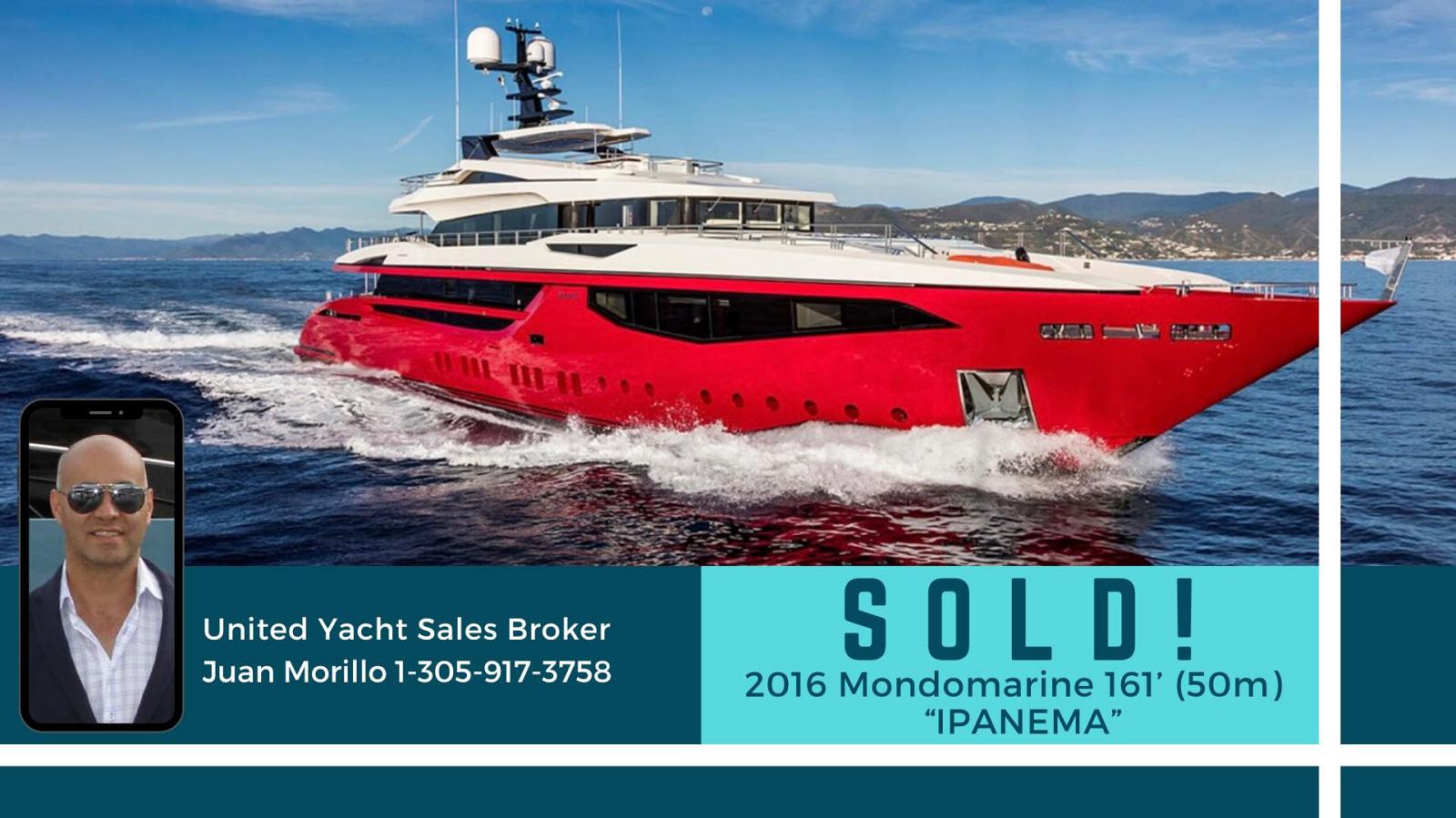 Photo of Mondomarine 161 Superyacht IPANEMA Sold By United Yacht Sales